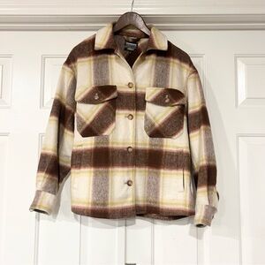 Carbon Multicolor Plaid Shirt Jacket